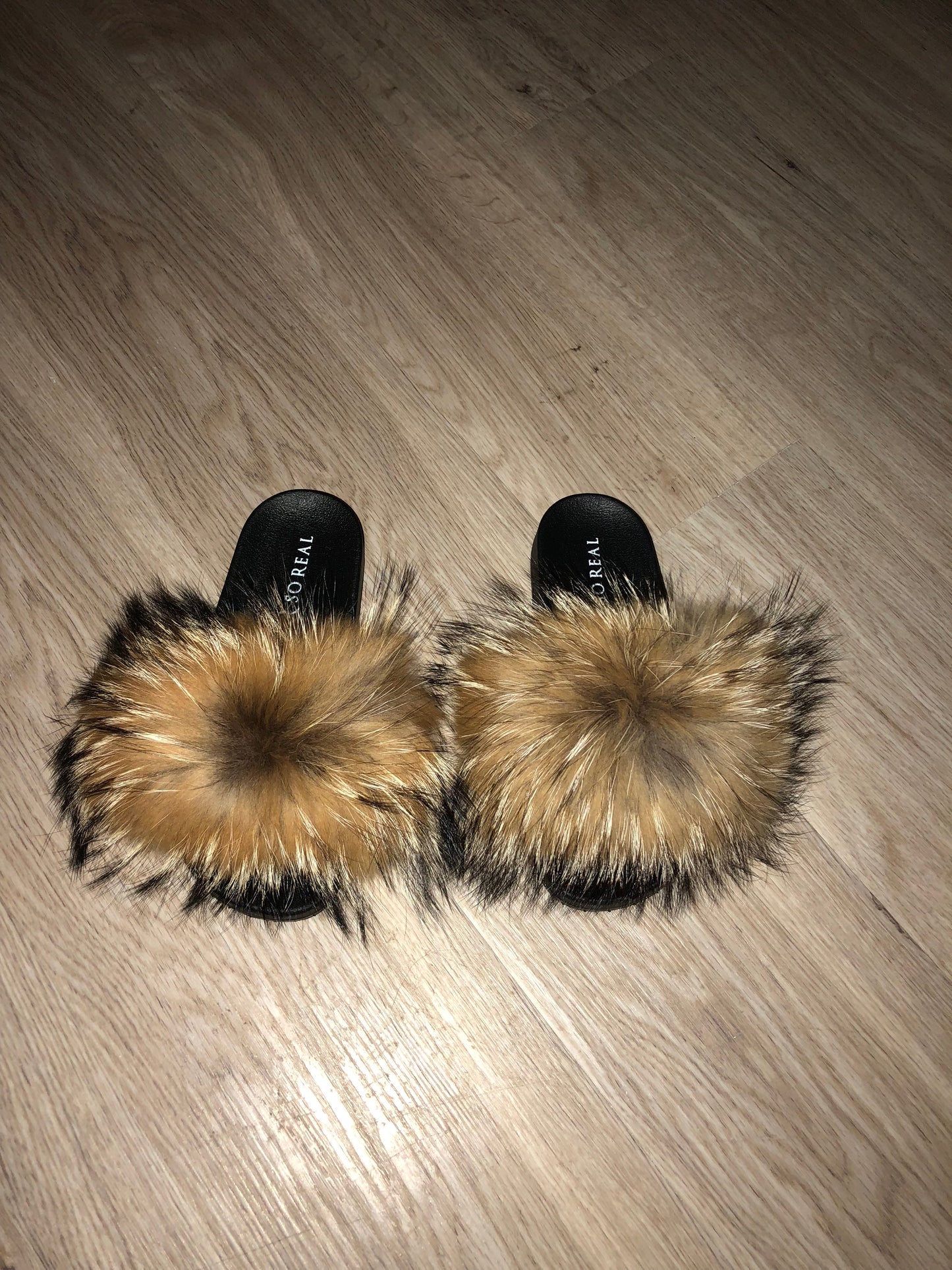 Natural Raccoon Slippers - SHOP SO REAL 
